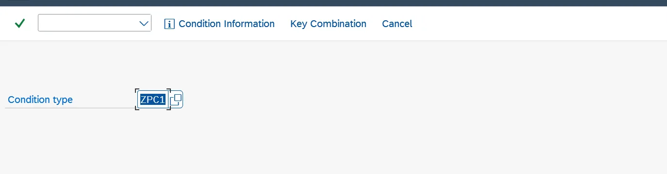 SAP pricing condition automation: Recording a VK11 entry: condition type, key combination, validity, and rate (view 2 of 2)